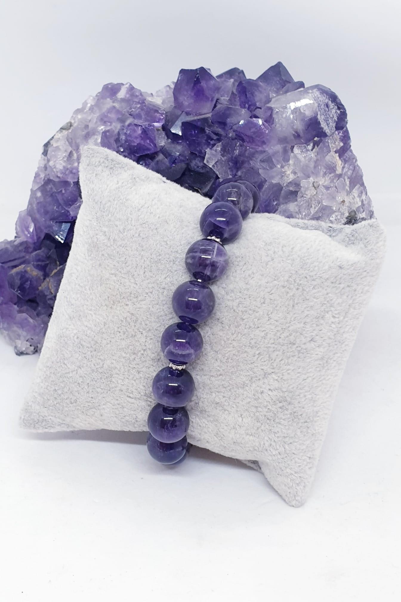 Ametist 10 mm Doğaltaş Bileklik