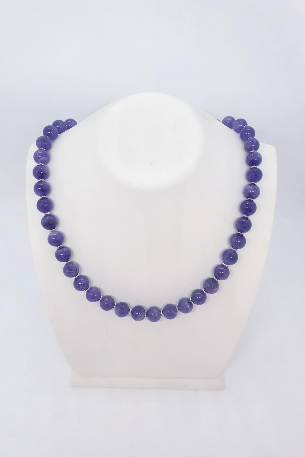 Ametist Doğal Taş Butik Kolye