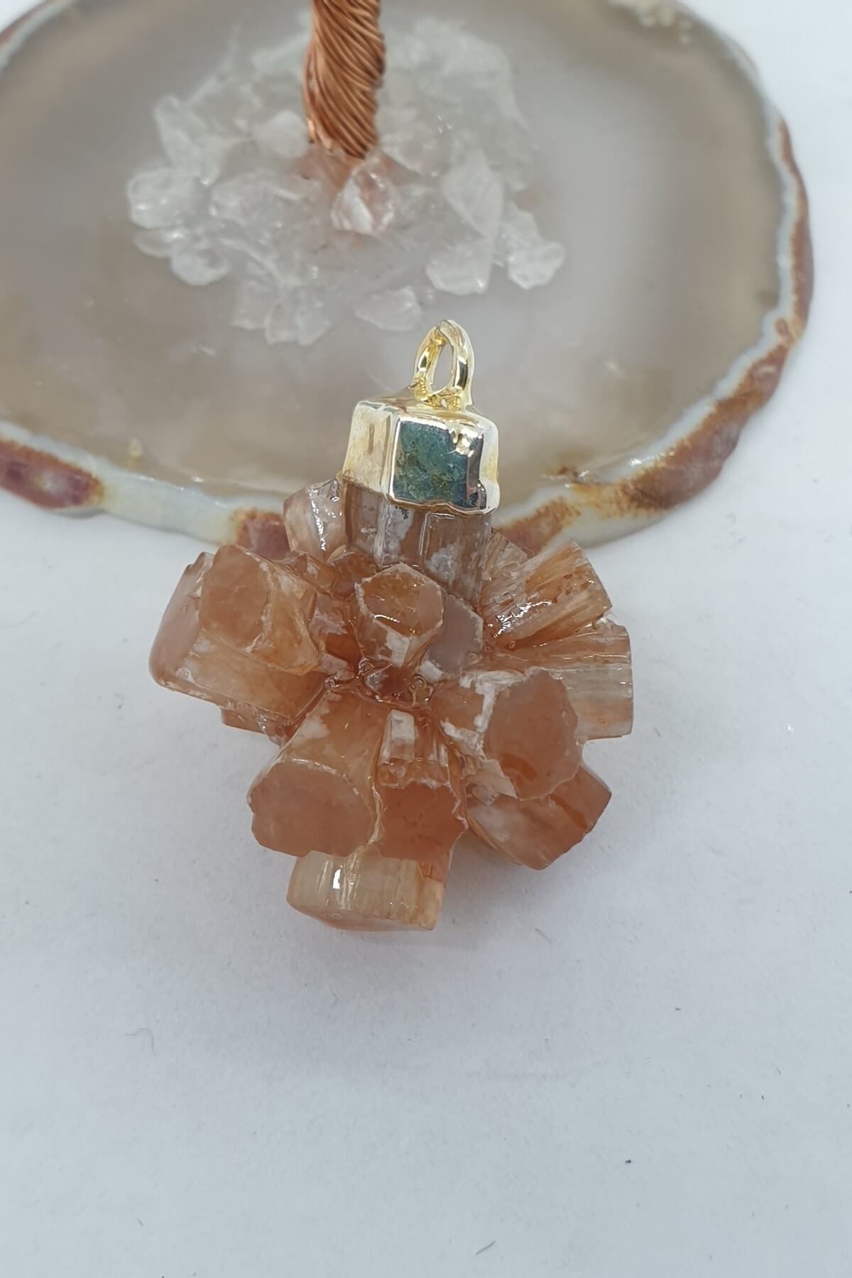 Aragonit Salkım Küme Kolye Ucu