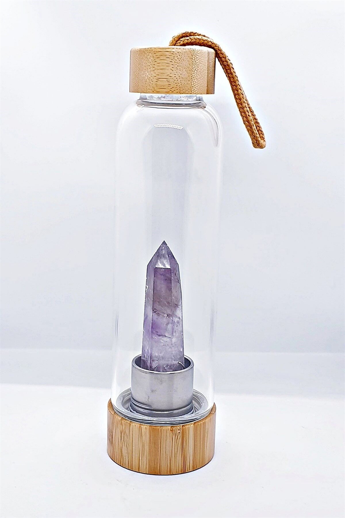 Bambu Ametist Kristali Su Şişesi