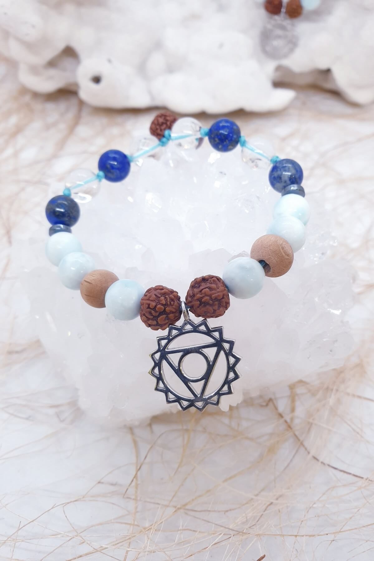 Boğaz Çakrası 108 Mala Difüzör Bileklik