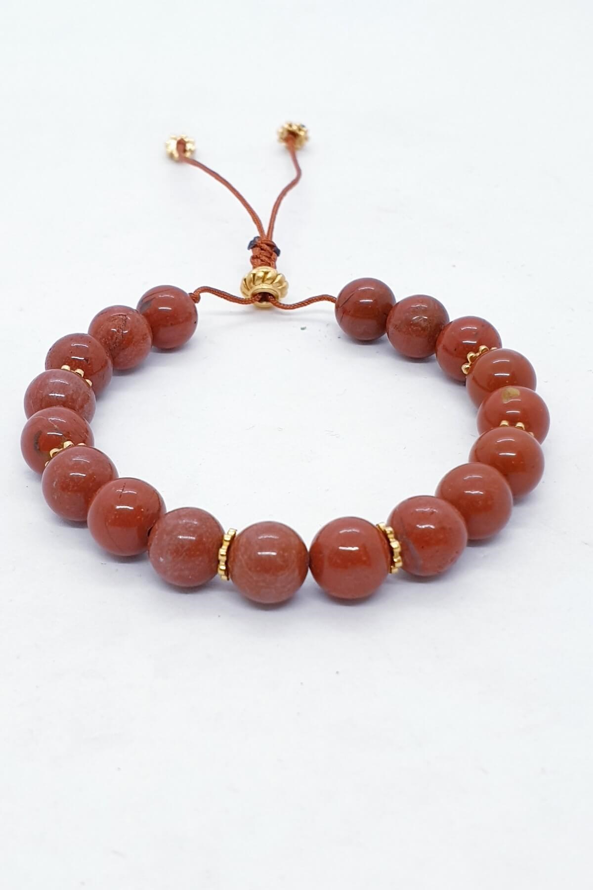 Elastiki Kırmızı Jasper Bileklik