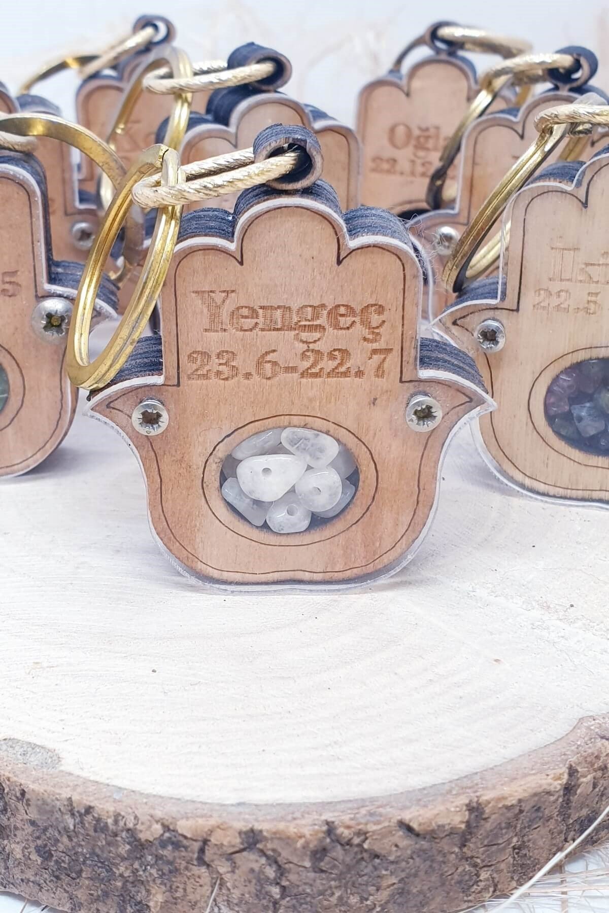 Fatmanın Eli Ay Taşı Yengeç Burcu Anahtarlık