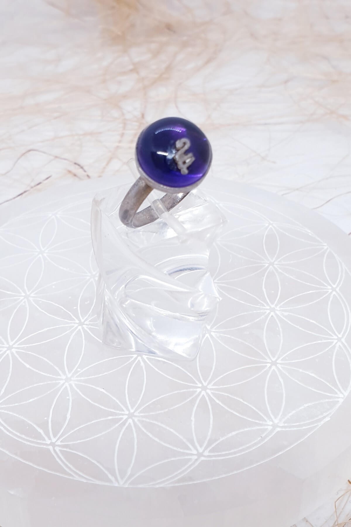 Gümüş Akrep Burcu Sembollu Ametist Yüzük