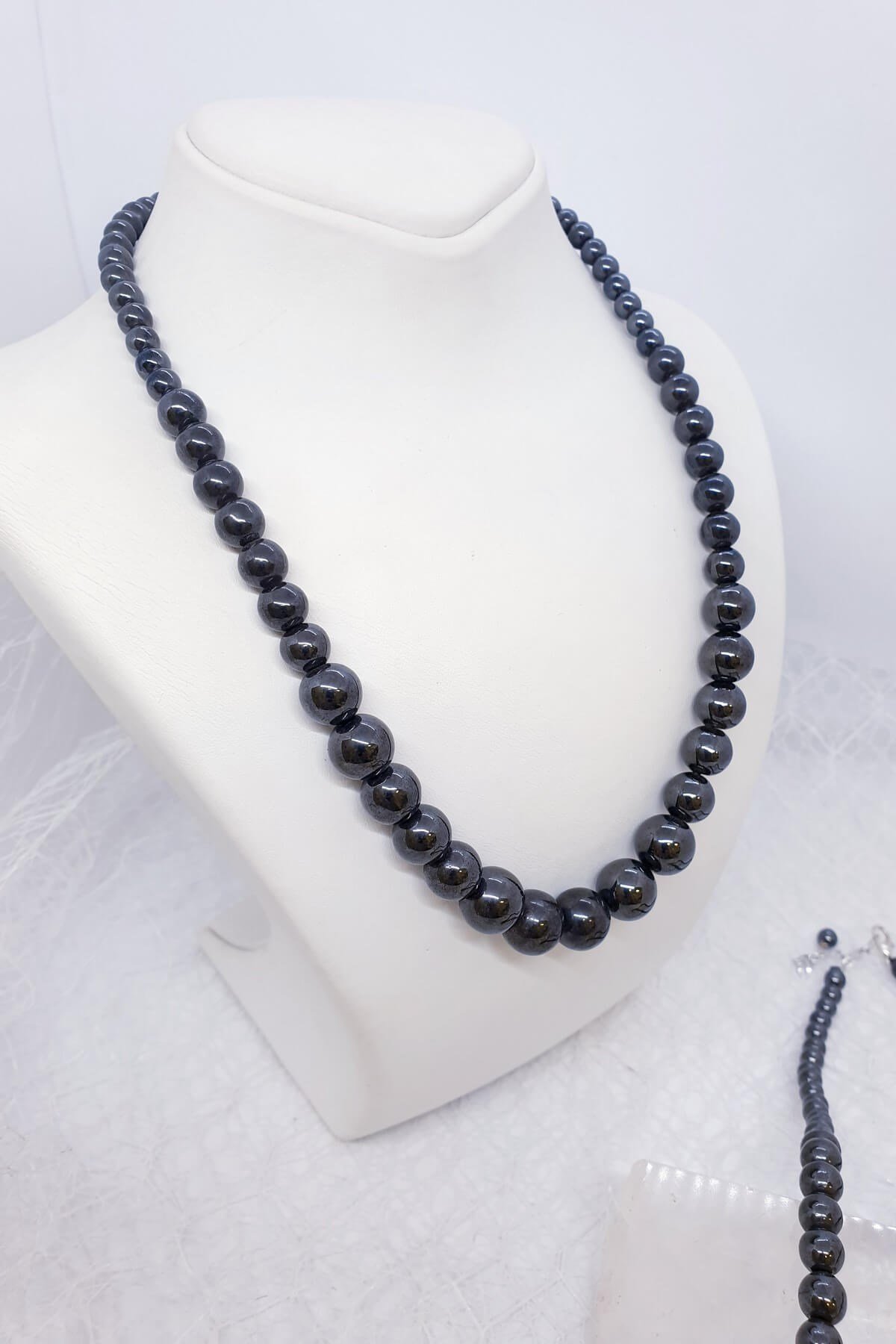 Hematit Doğal Taş Kolye