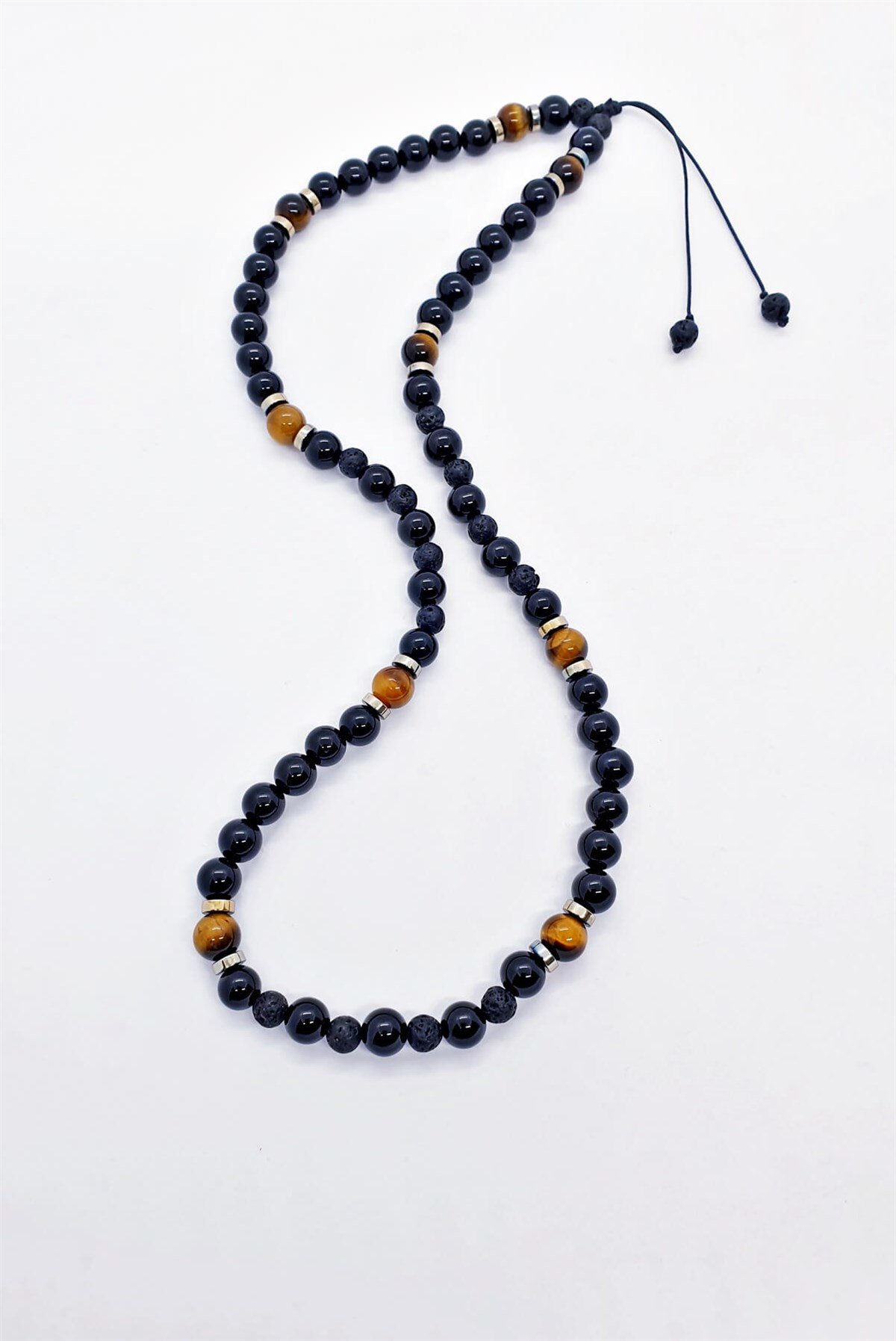 Kaplangözü ve Siyah Turmalin Erkek Kolyesi