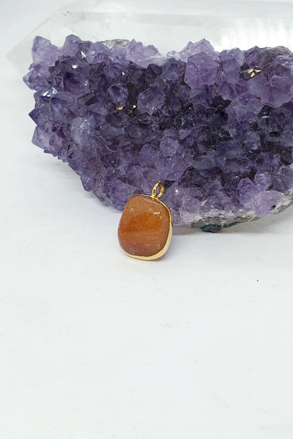 Kırmızı Aventurin Kolye Ucu