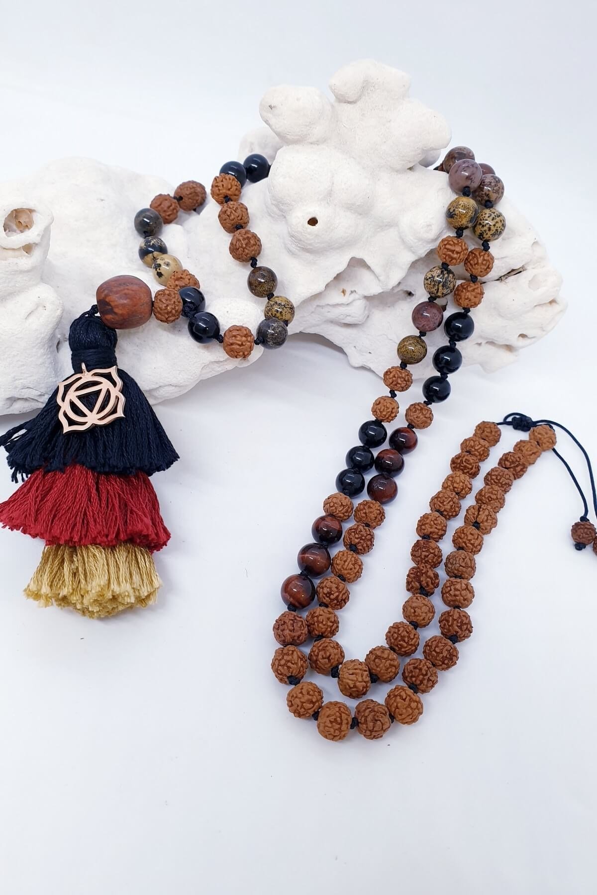 KÖK ÇAKRA 108 MALA KOLYESİ