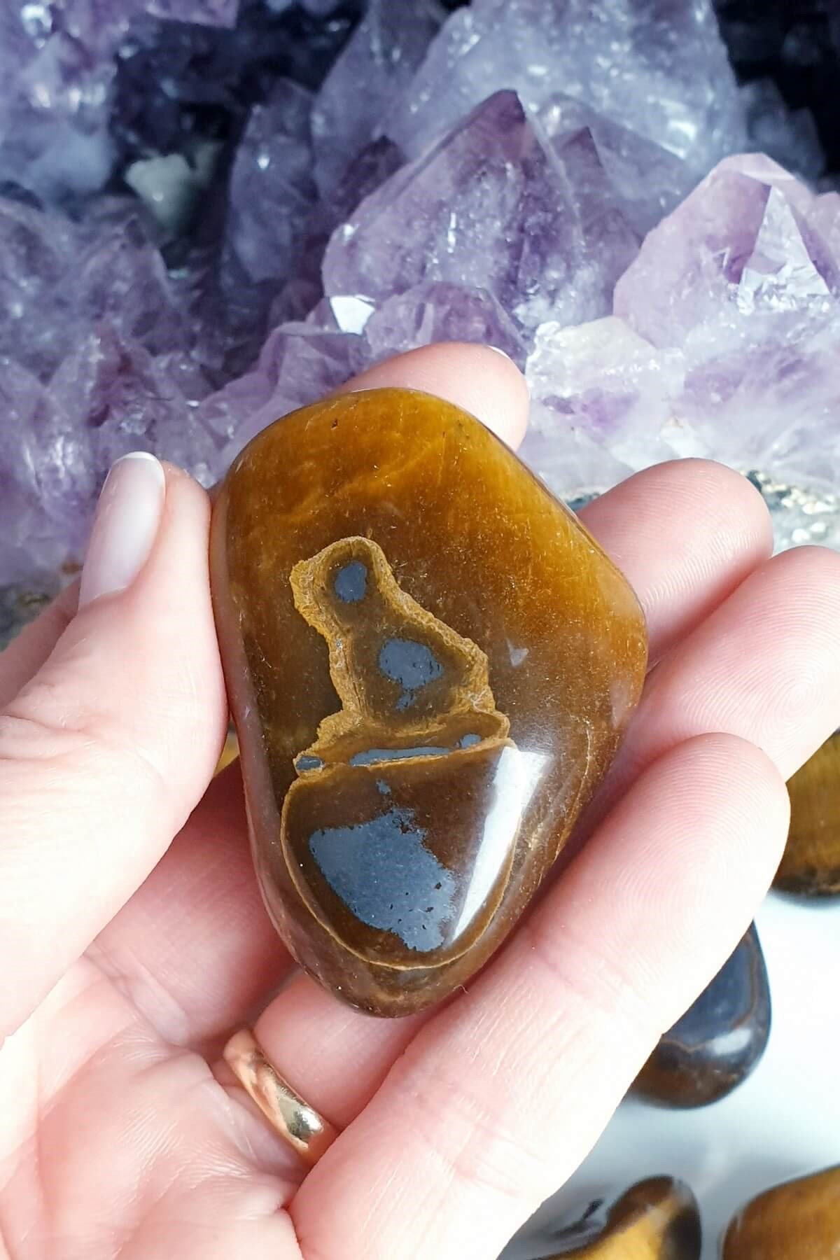 Kristal Izgaralar için Küçük tamburlu Kaplangözü taşı