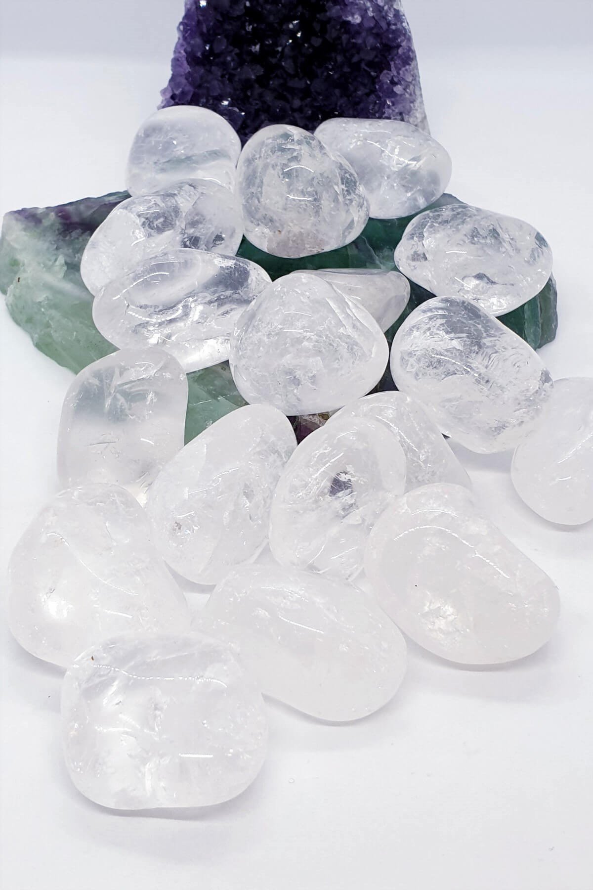 Kristal Izgaralar için Küçük tamburlu Kristal Kuvars taşı