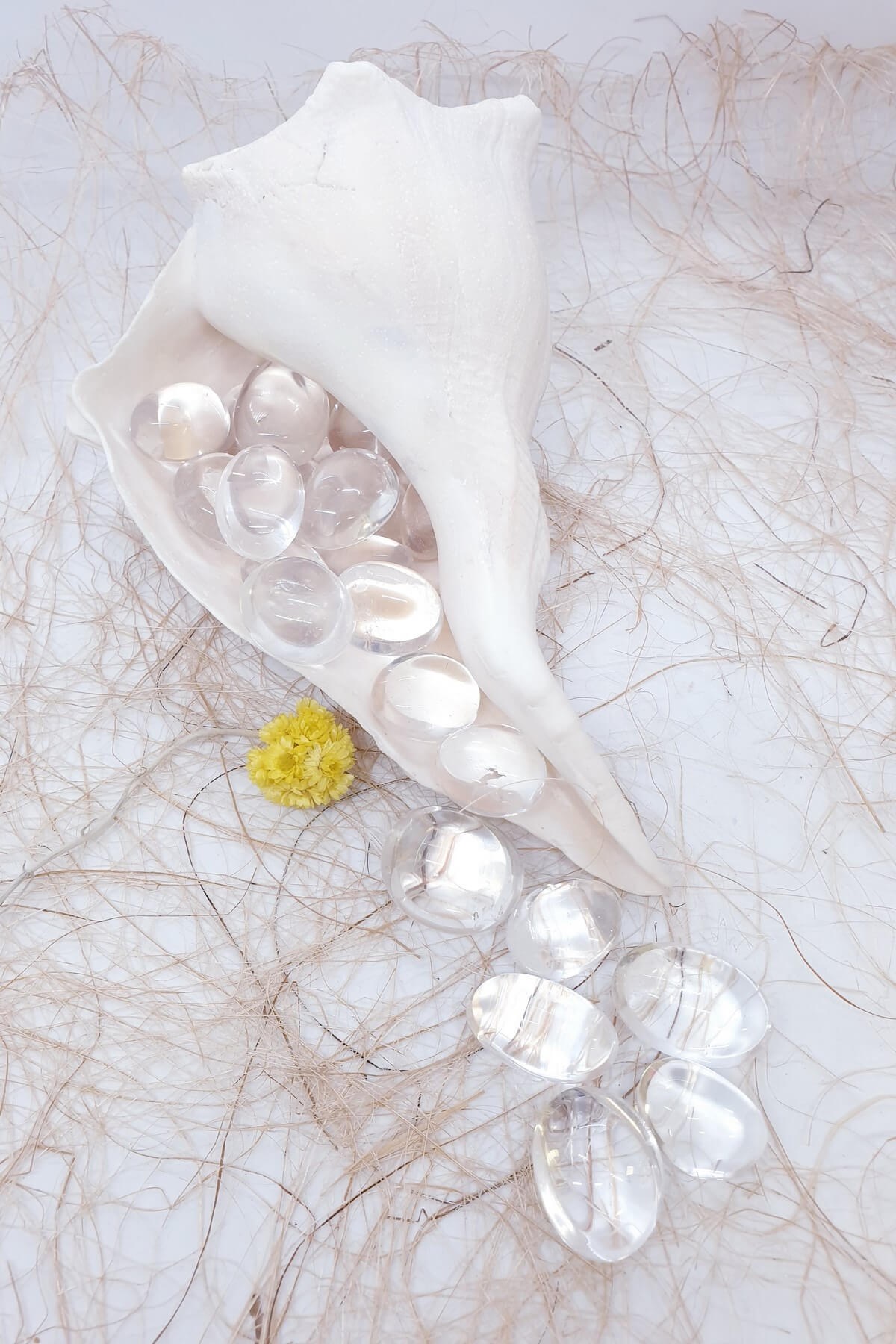 Kristal Izgaralar için Şeffaf  Kuvars tamburlu taş