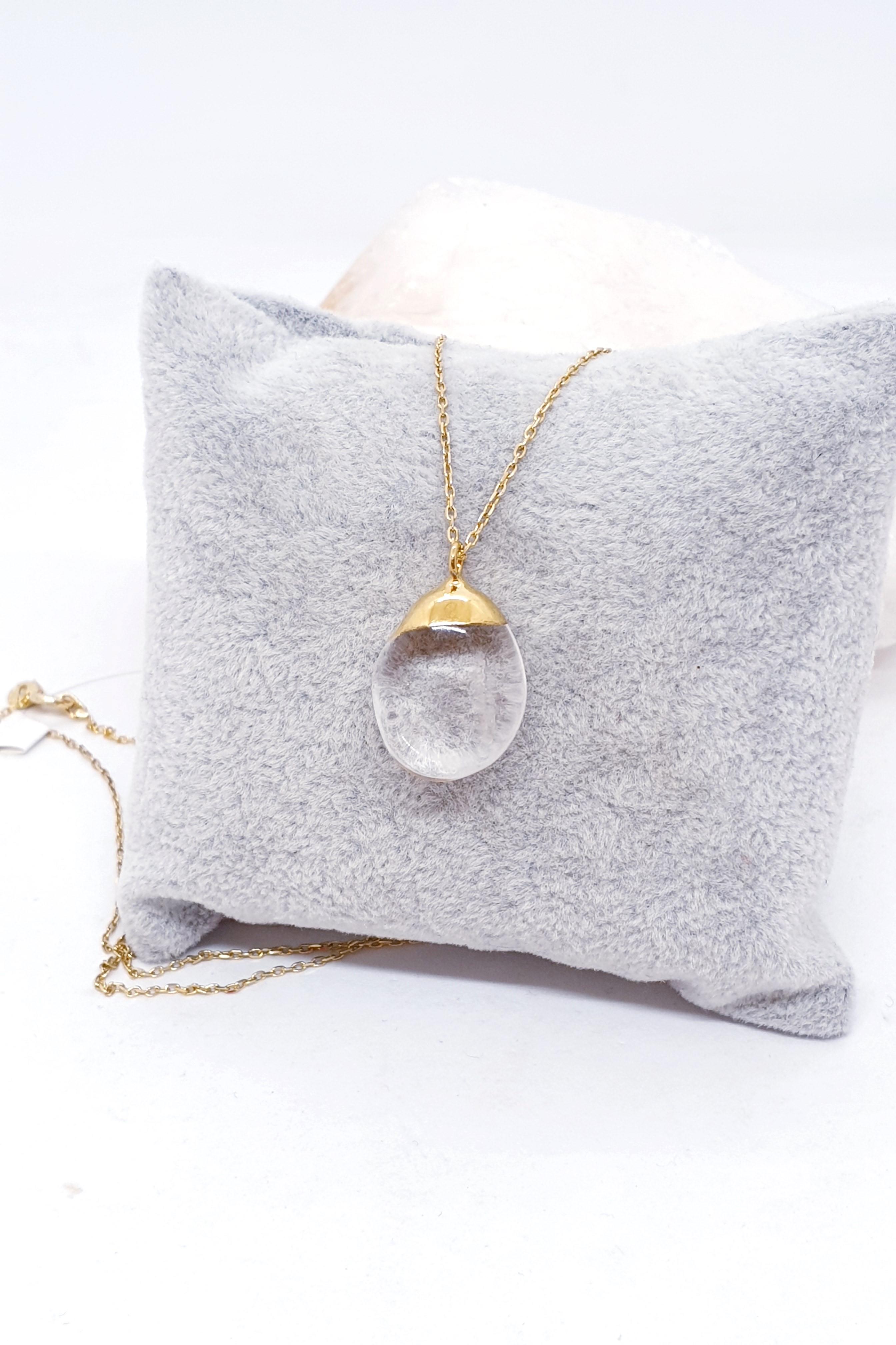 Kristal Kuvars Doğaltaş Kolye