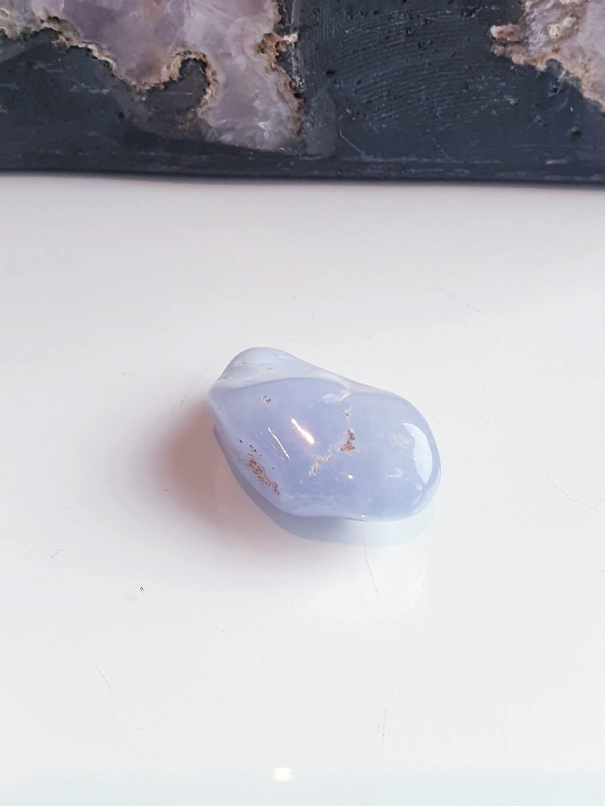 Mavi Dantel Akik Doğal Taş parça