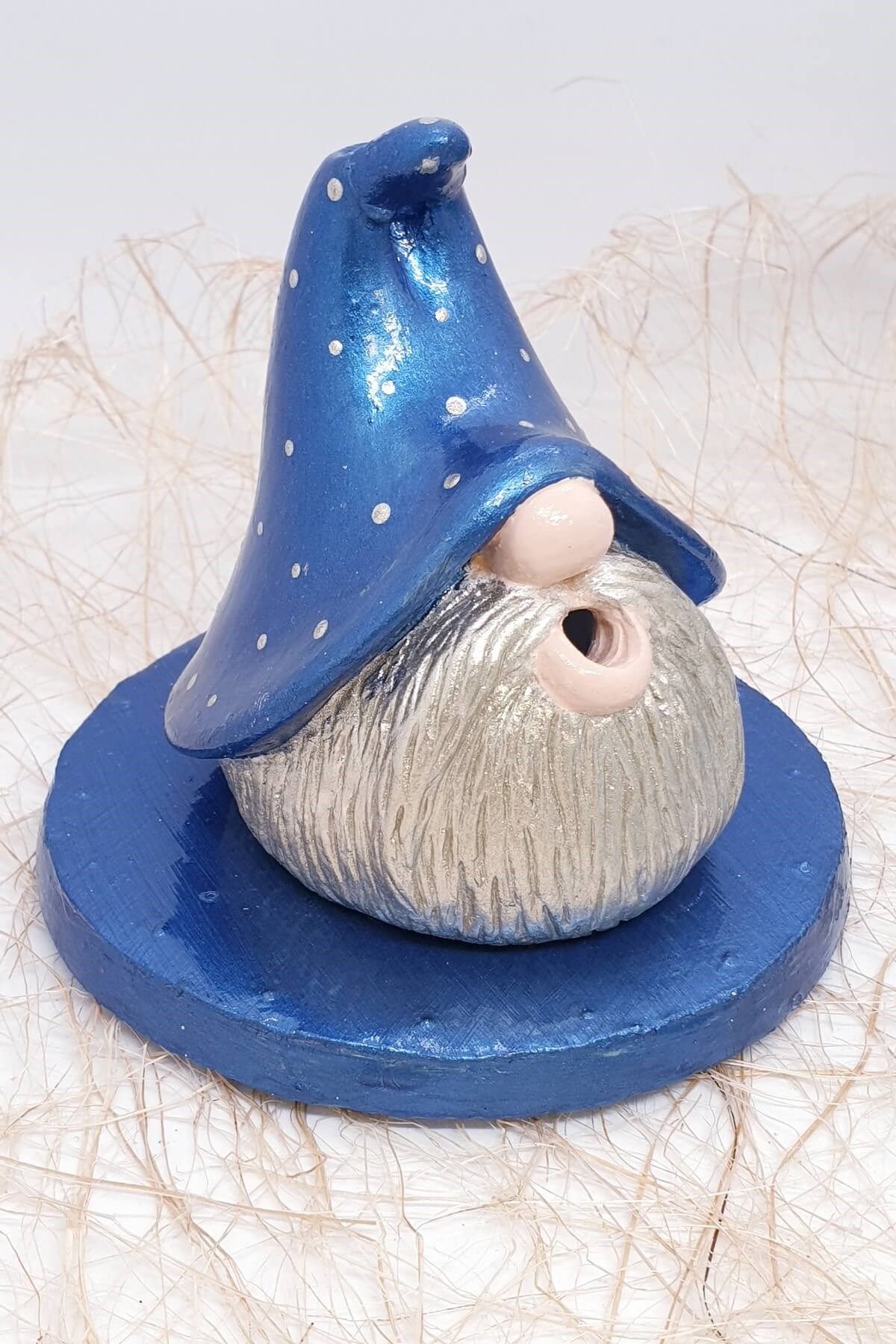 Metalik Mavi Gnome Tütsülük