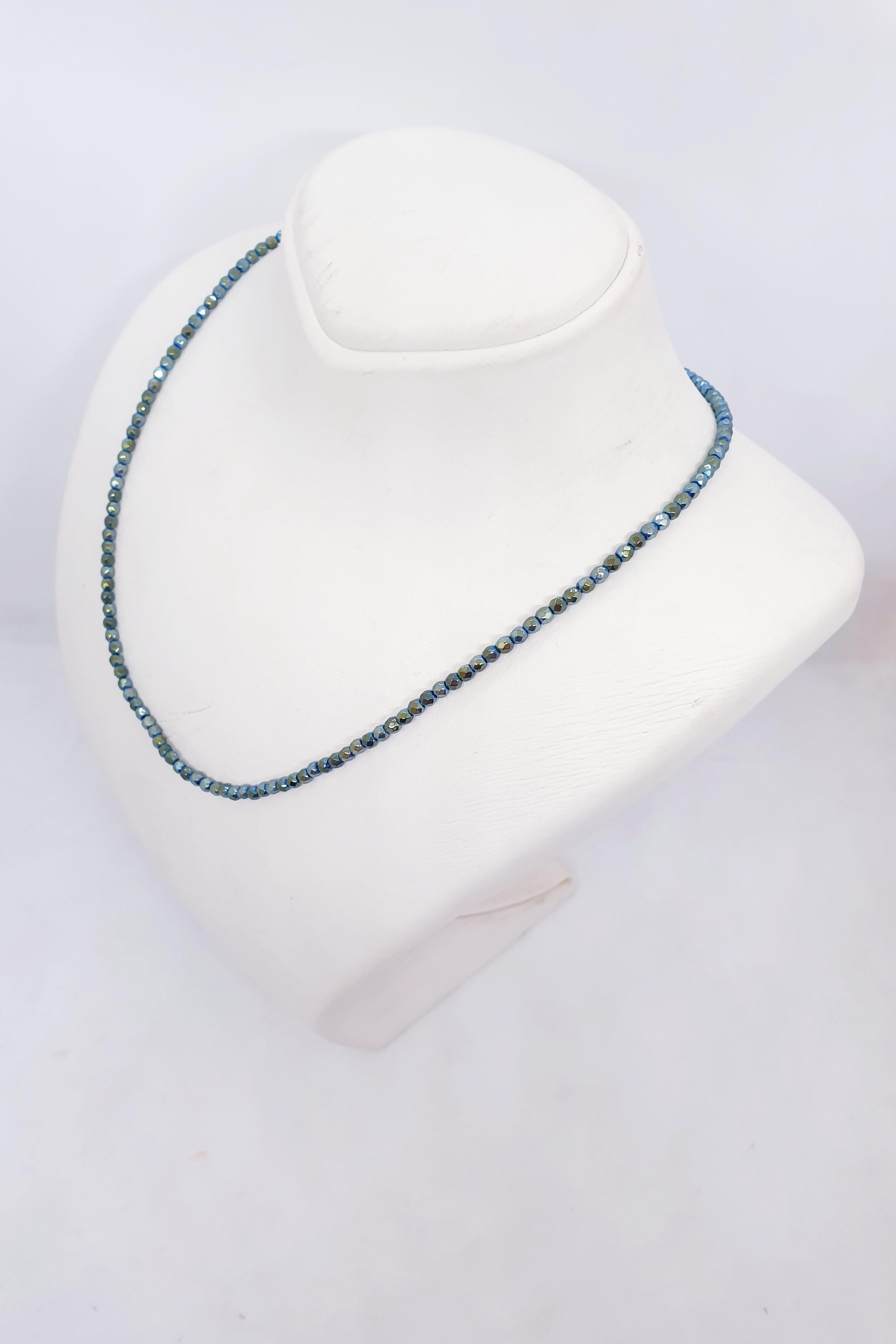 Metalik Yeşil Hematik Kolye