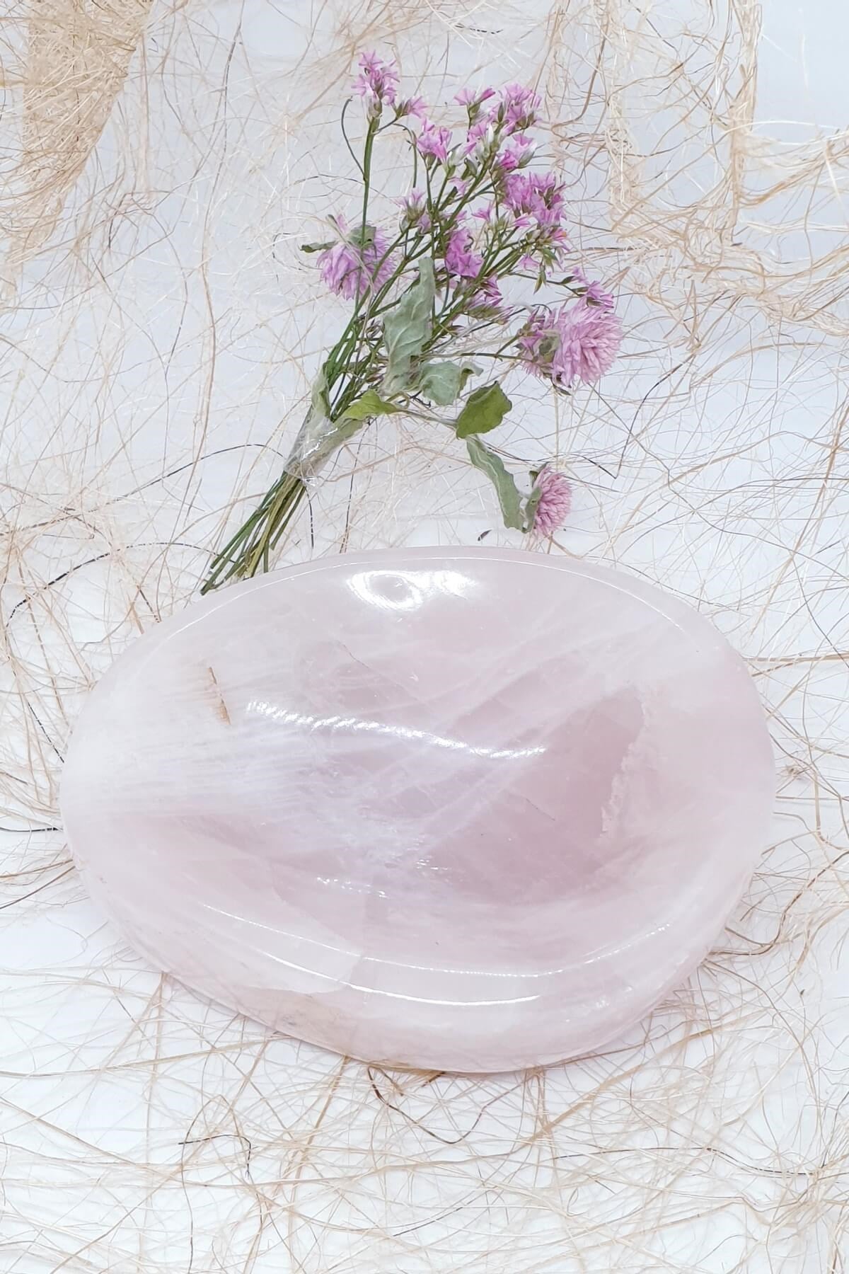 Pembe Kuvars Küçük Kase