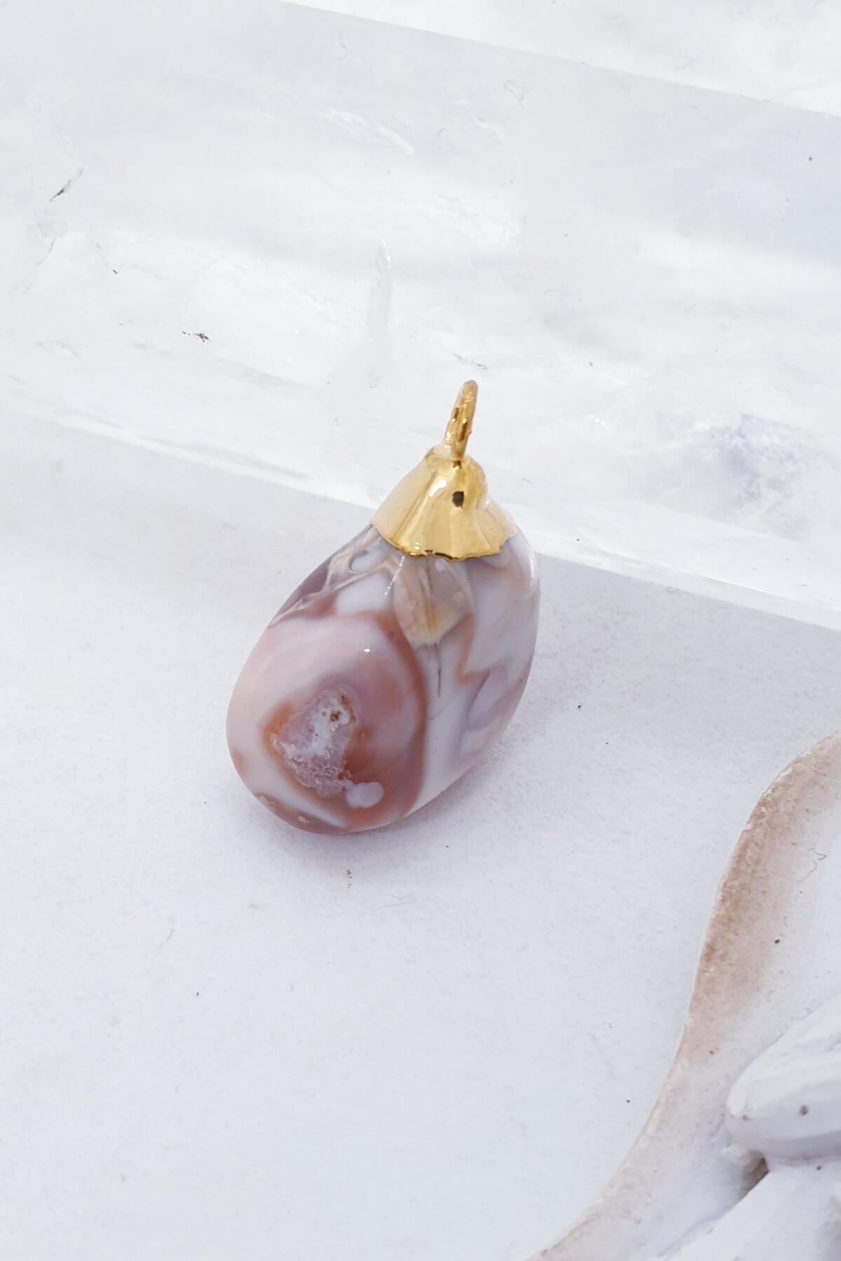 Pembe Opal Kolye Ucu