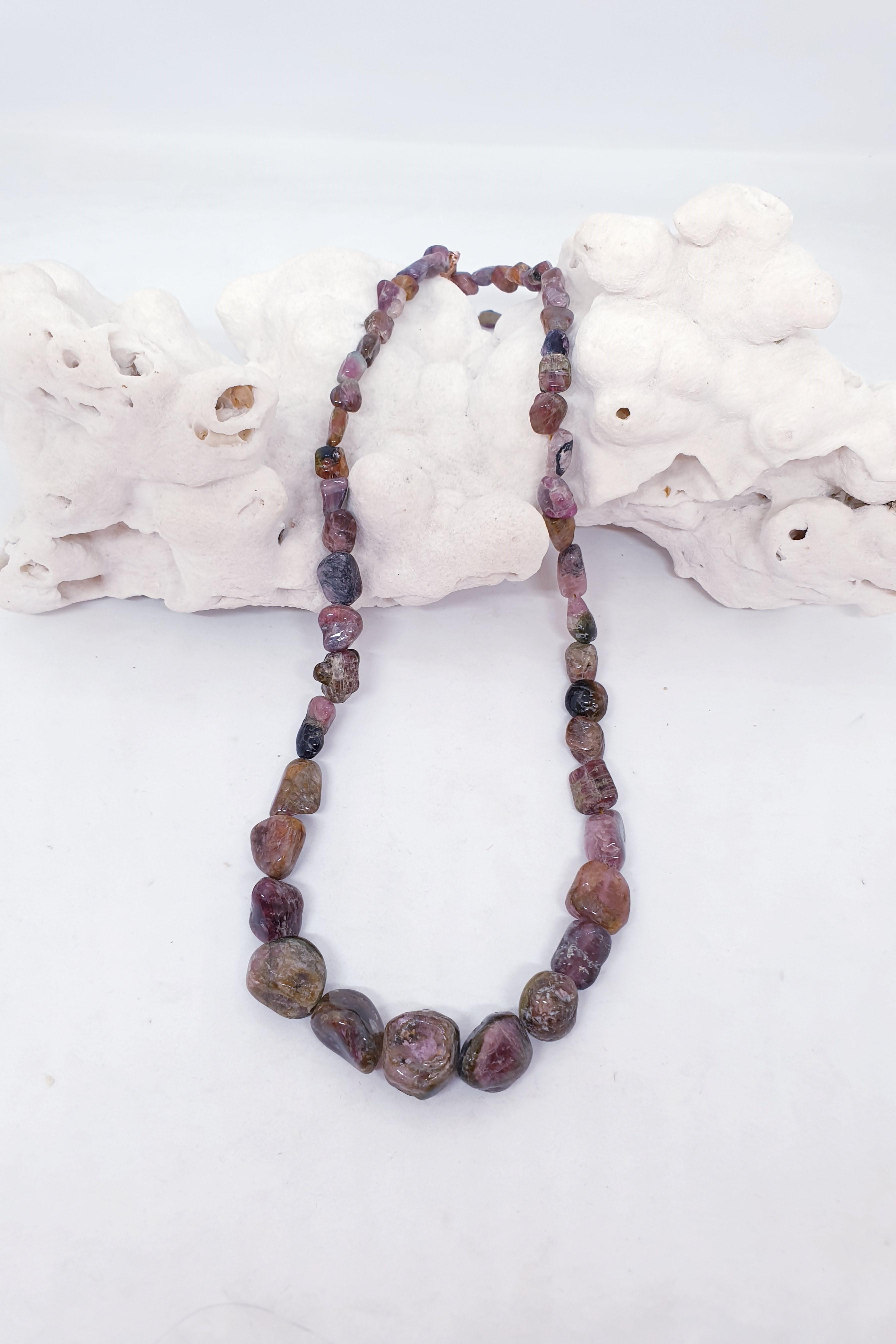 Pembe Turmalin Butik Kolye