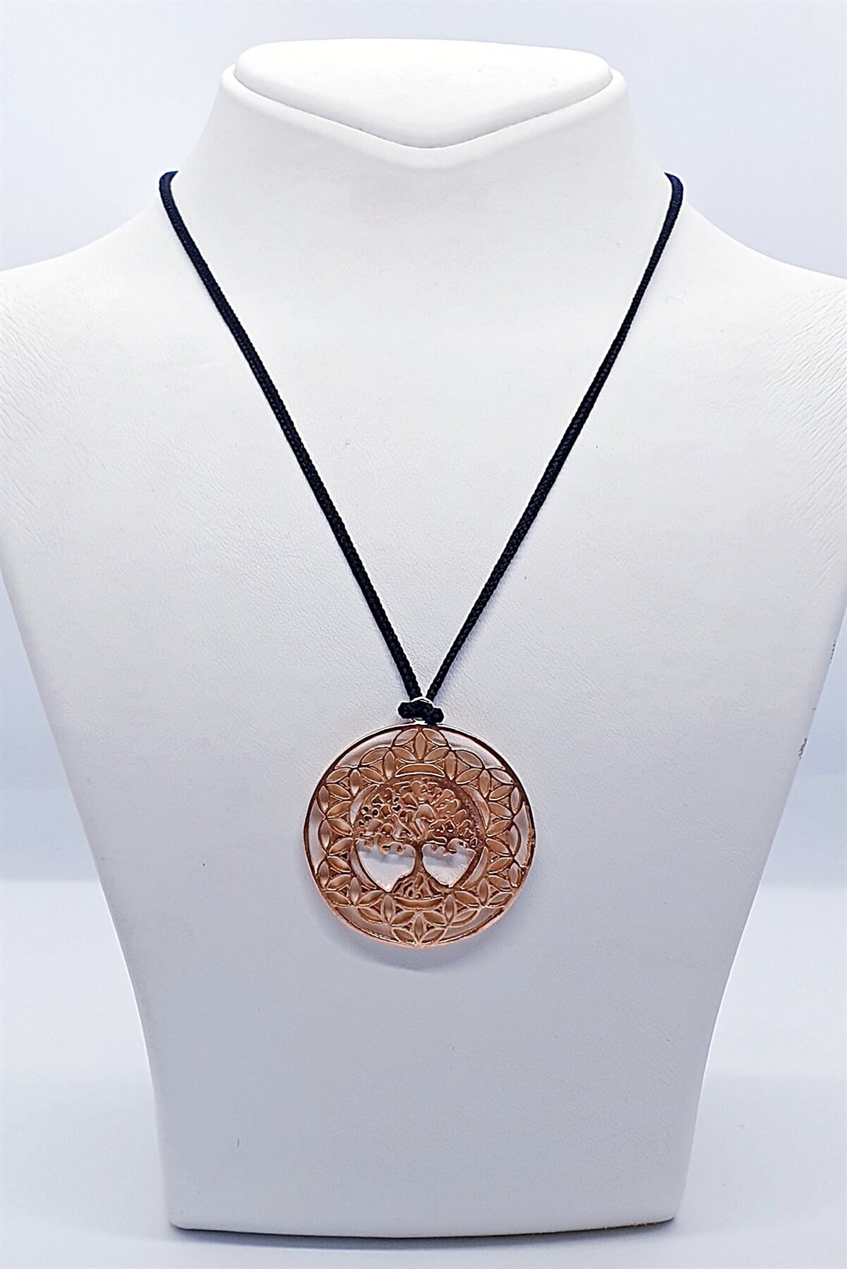 Rose Altın Kaplama Karma-Yaşam Ağacı Kolye 