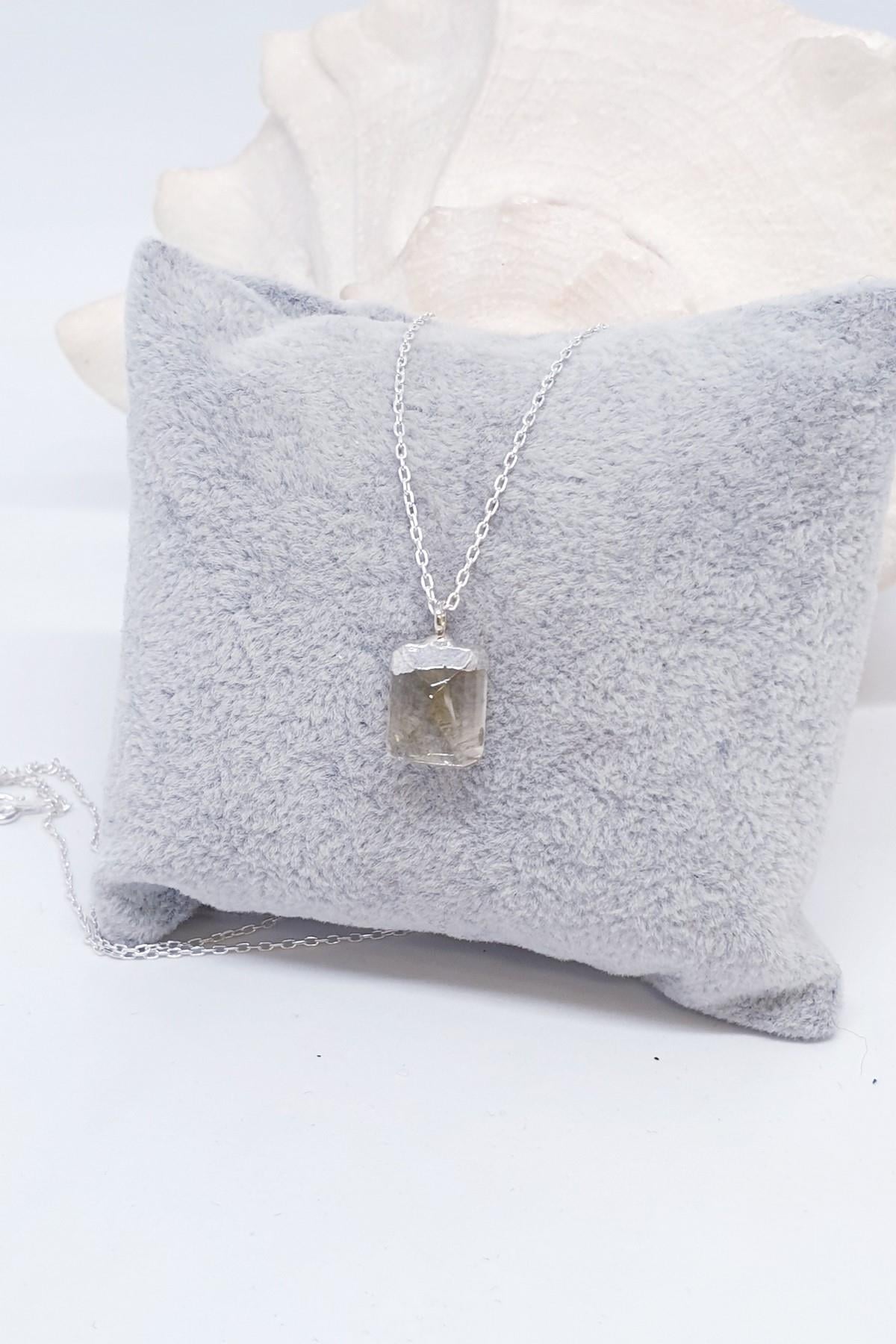 Sarı Topaz Doğal Taş Kolye