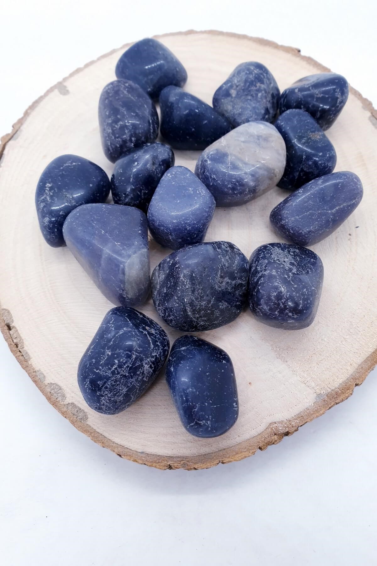 Tamburlanmış Kristal Izgaralar İçin İyolit Doğal Taş