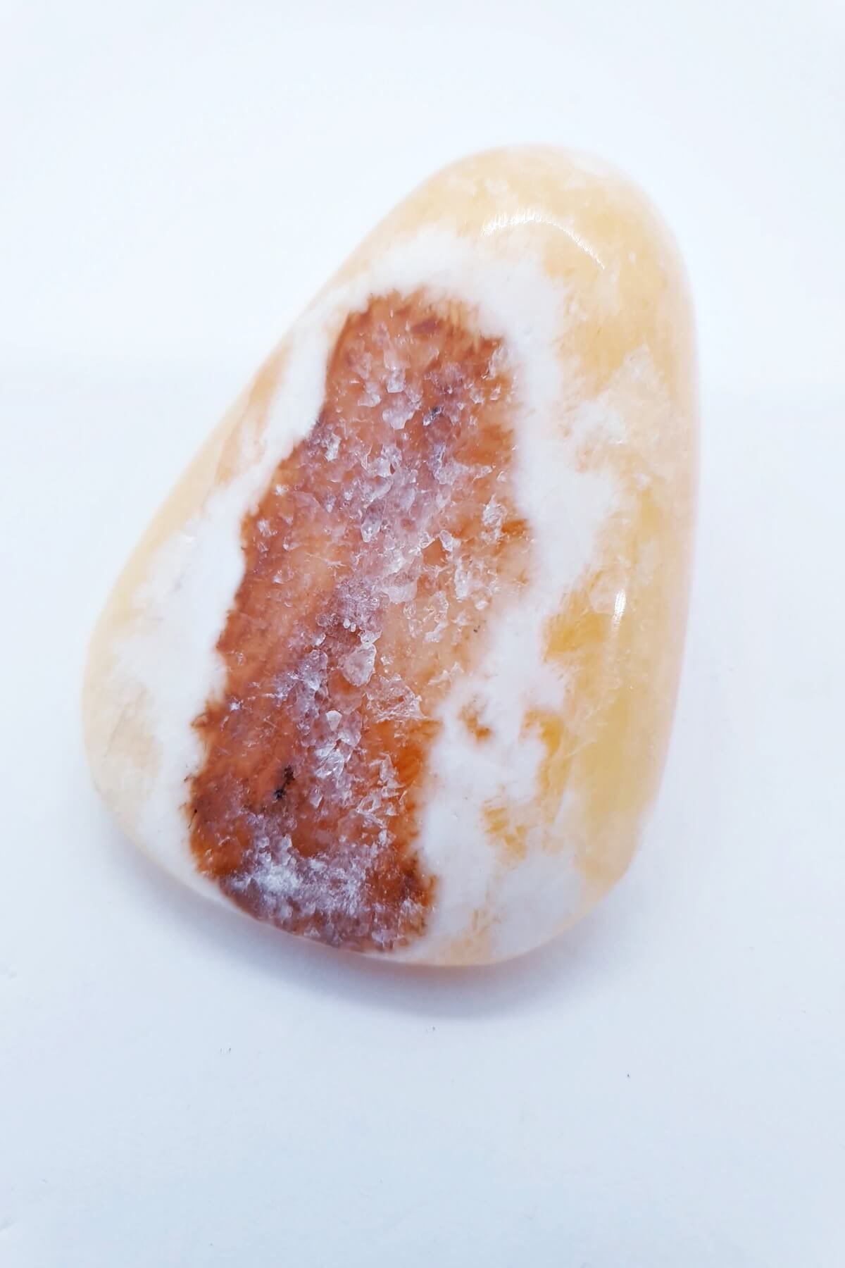 Tamburlanmış Sarı Kalsit Doğal Taş