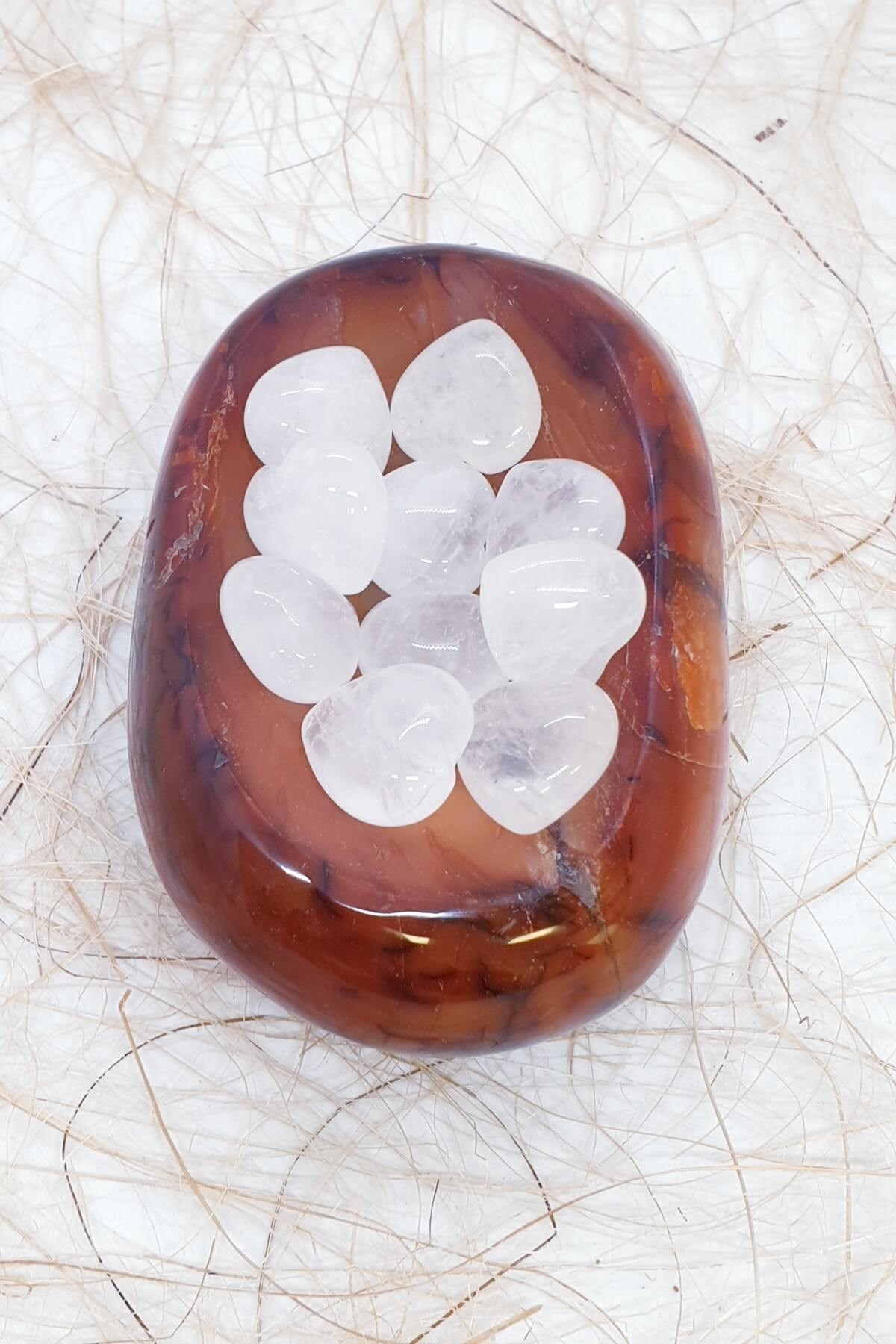 Tamburlu Kalp Şeklinde Kristal Kuvars