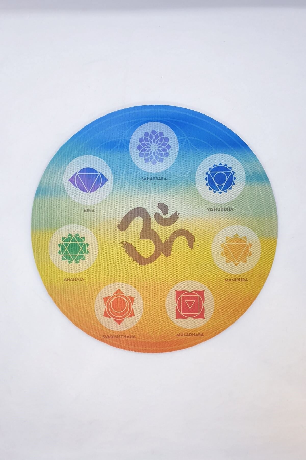 Yedi Çakra ve Yaşam çiçeği Sembollü Mouse Pad