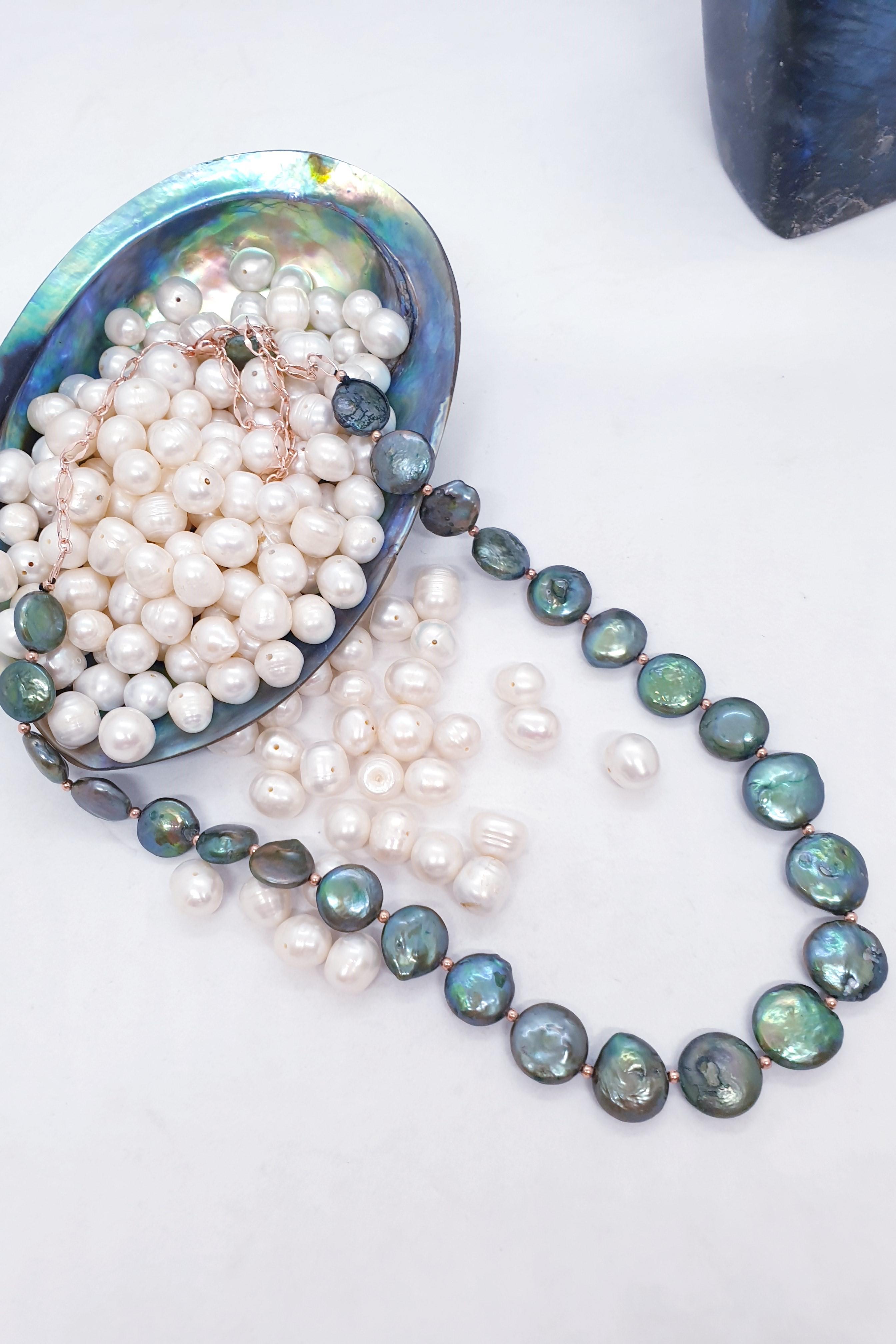 Yeşil Barok İnci Kolye 