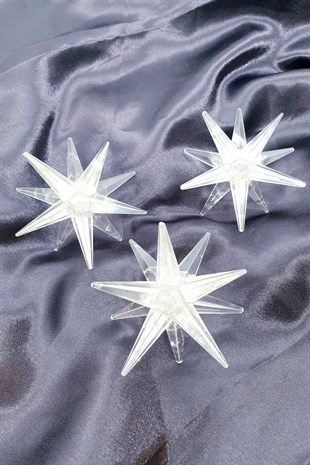 12 Noktalı Merkaba Yıldızı Kristal Doğal Taş