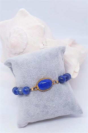 Lapis Lazuli Sıvama Taş Bileklik