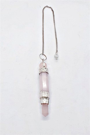 Pembe Kuvars Çubuk Kristal Pandül