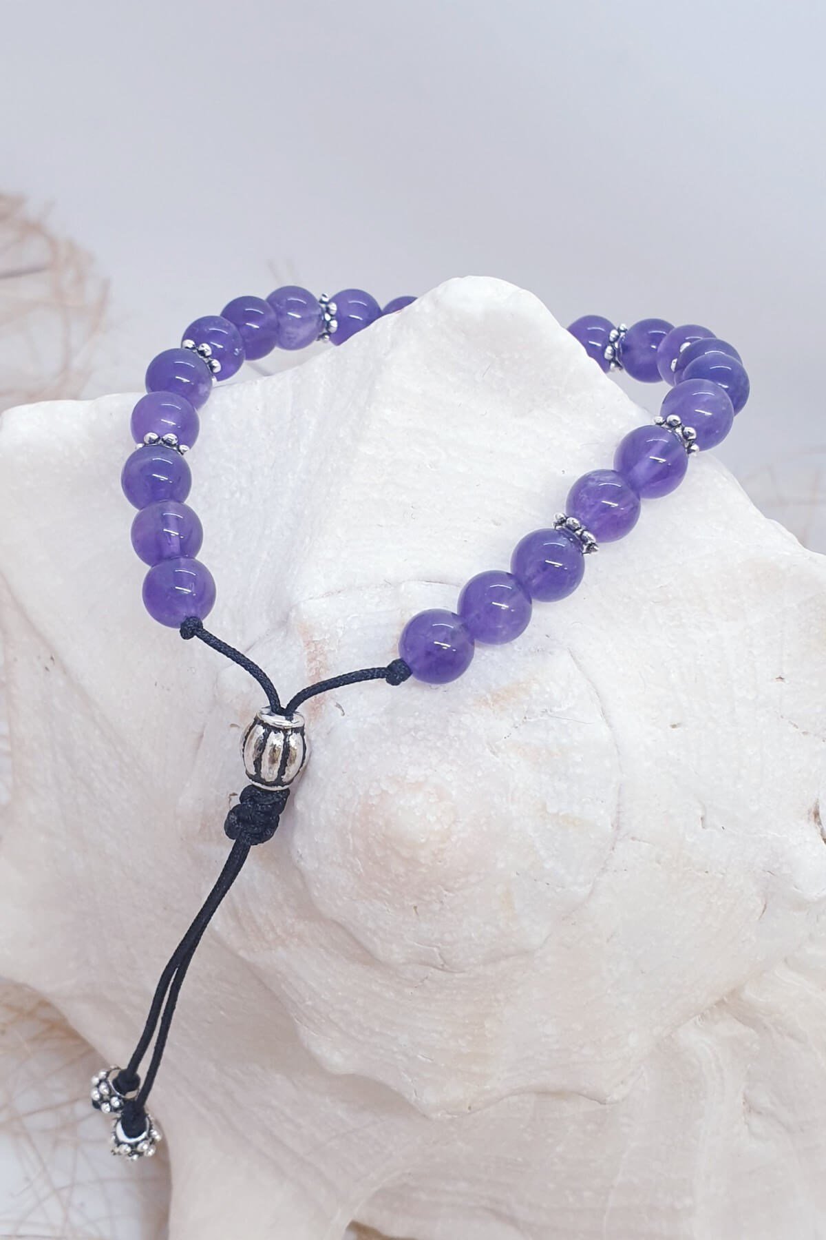 6 mm Ametist Ayarlanabilir Bileklik