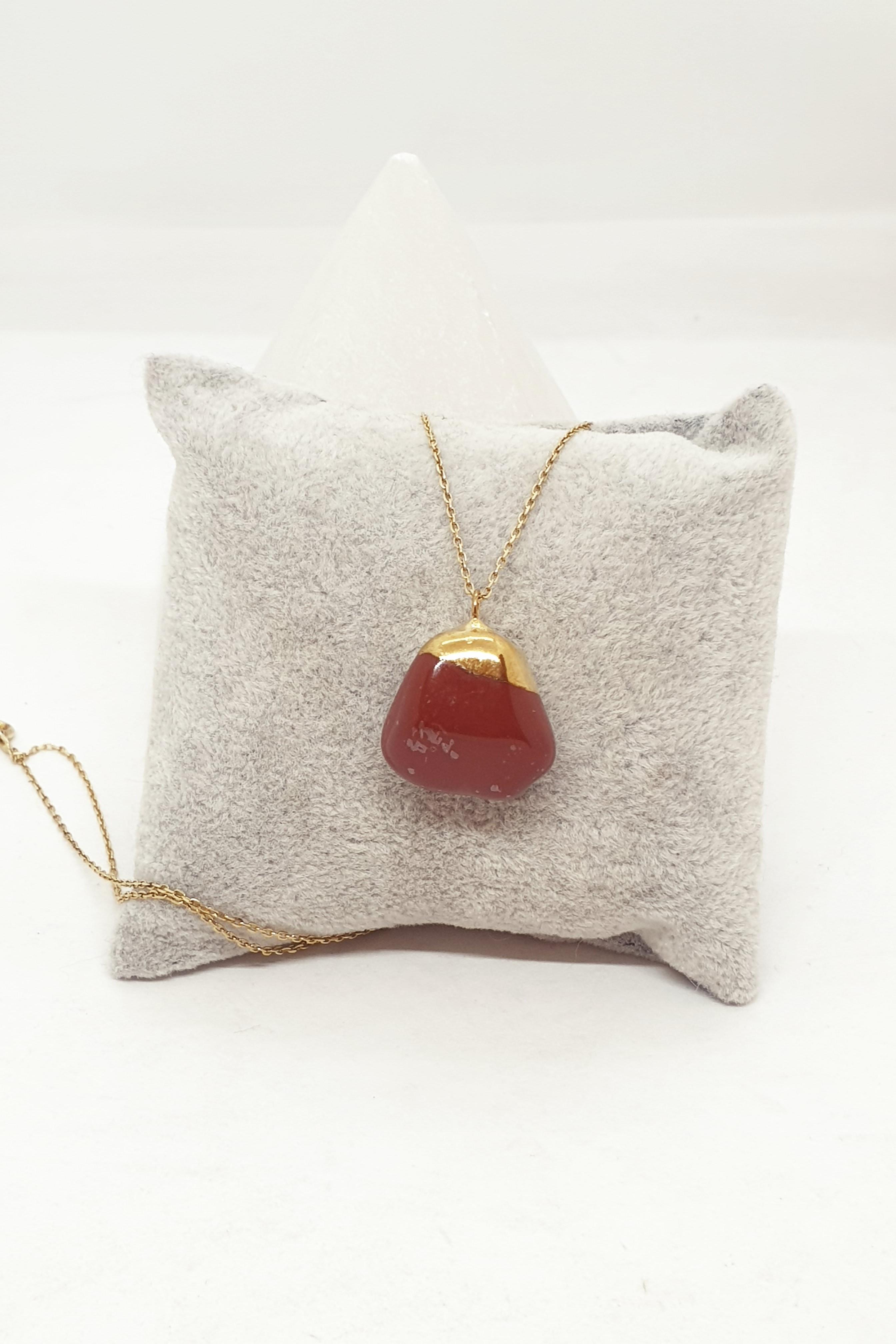 Akik Doğal Taş Kolye