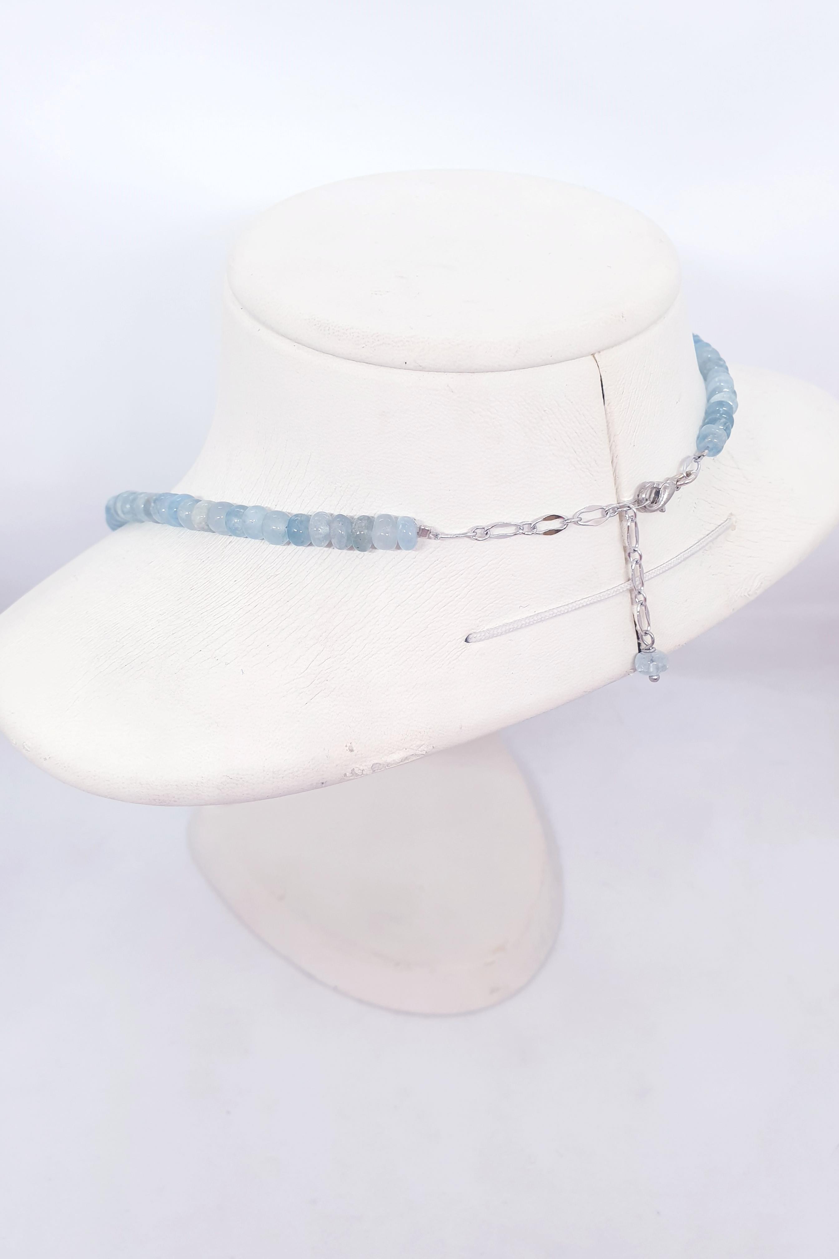 Akuamarine Doğal Taş Butik Kolye