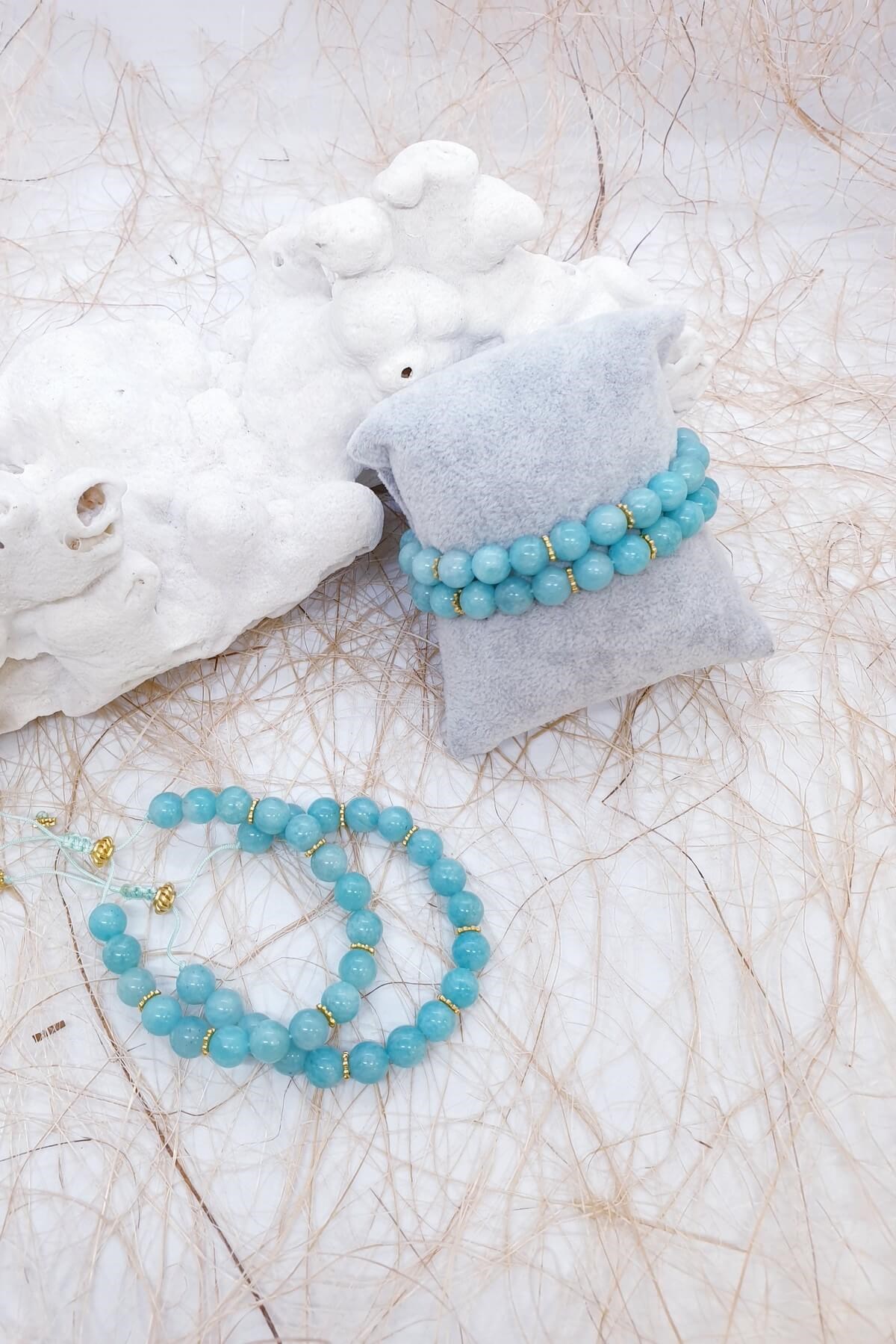 Amazonit Doğal Taş Bileklik