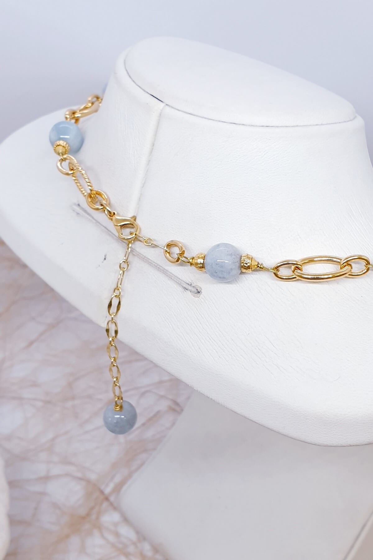 Elegant Akuamarin Doğal Taşı Kolye