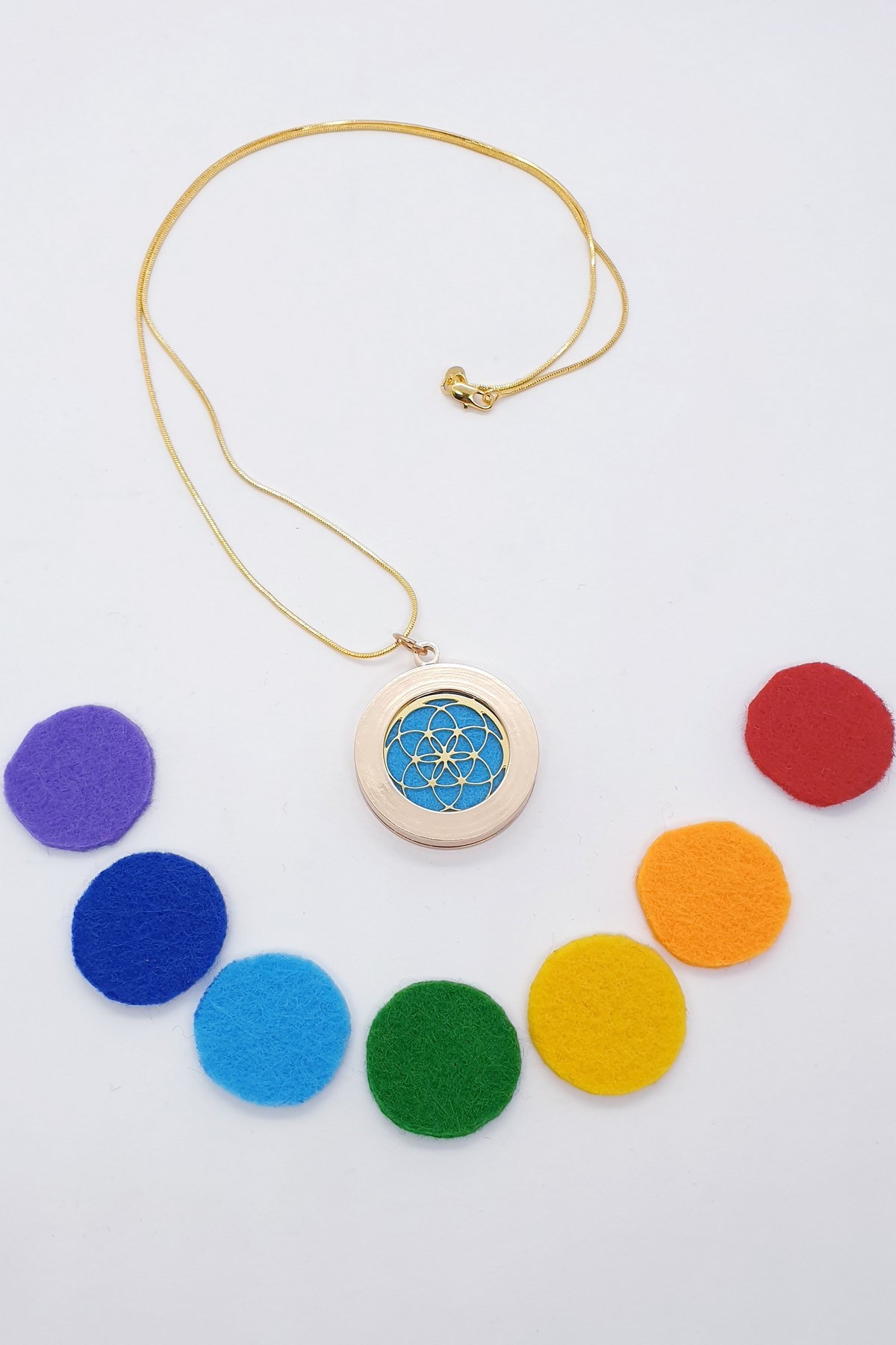 İki Taraflı 7 Çakra Difizör Kolyesi