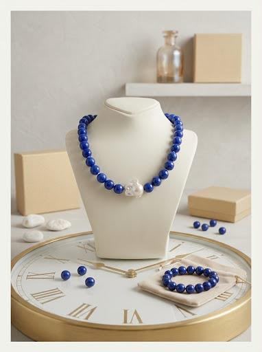 JADE VE BAROK İNCİLİ KOLYE