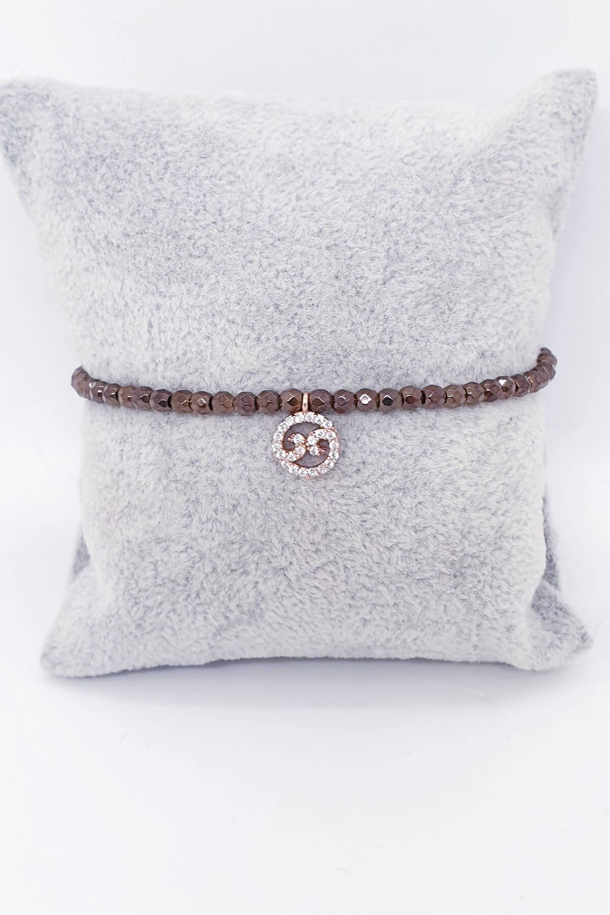 Kahverengi Hematiti Doğal Taş Bileklik