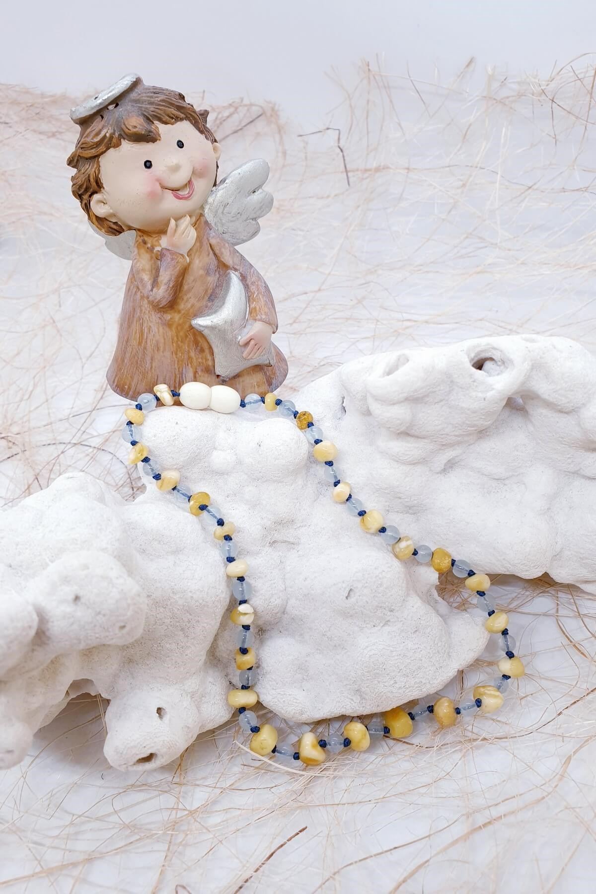 Kehribar Doğal Taş Kolye