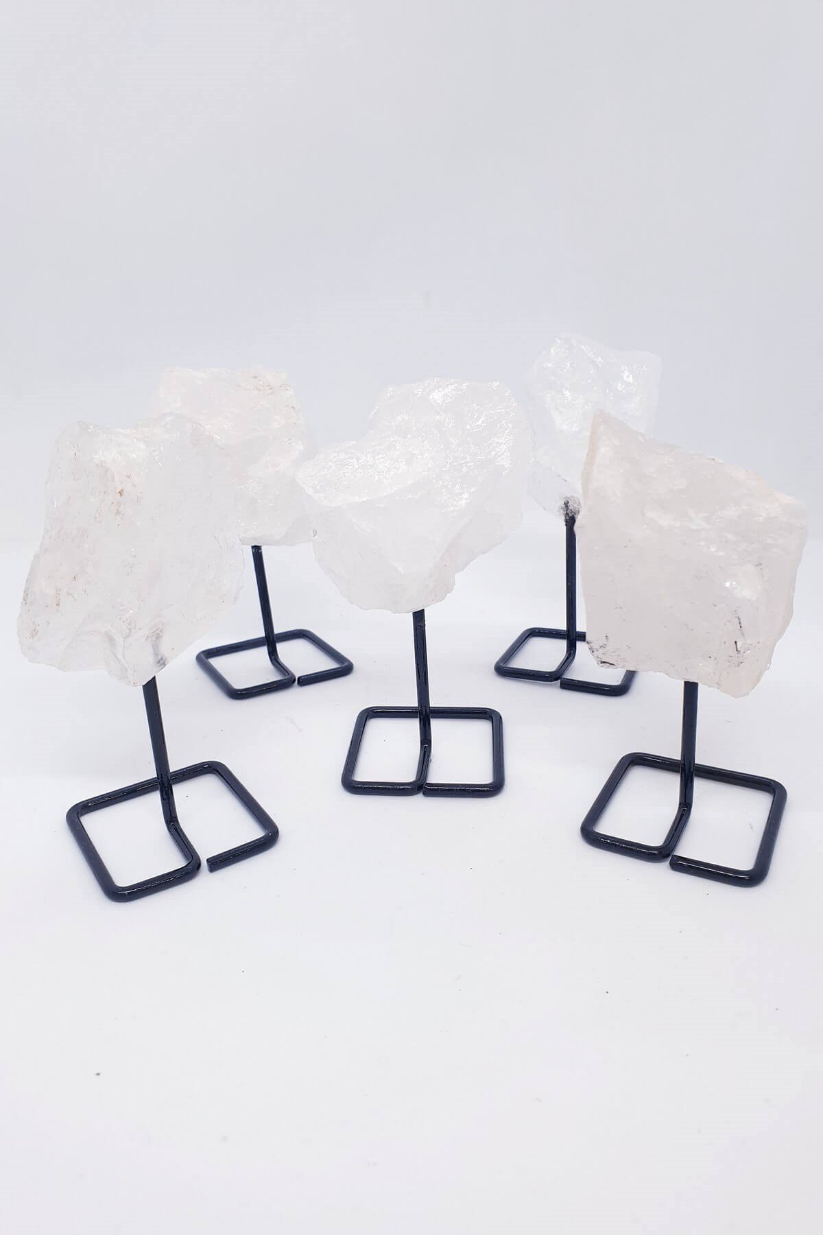 Kristal Kuvars Doğal Taş Standlı Parça