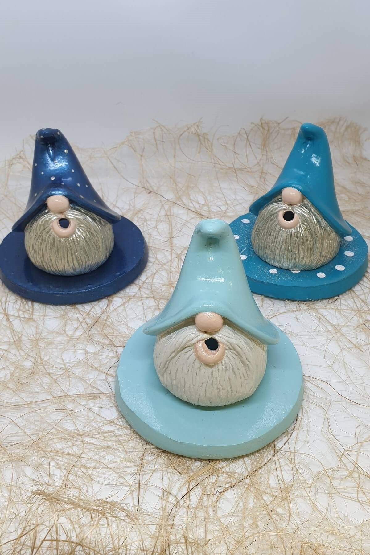 Metalik Mavi Gnome Tütsülük