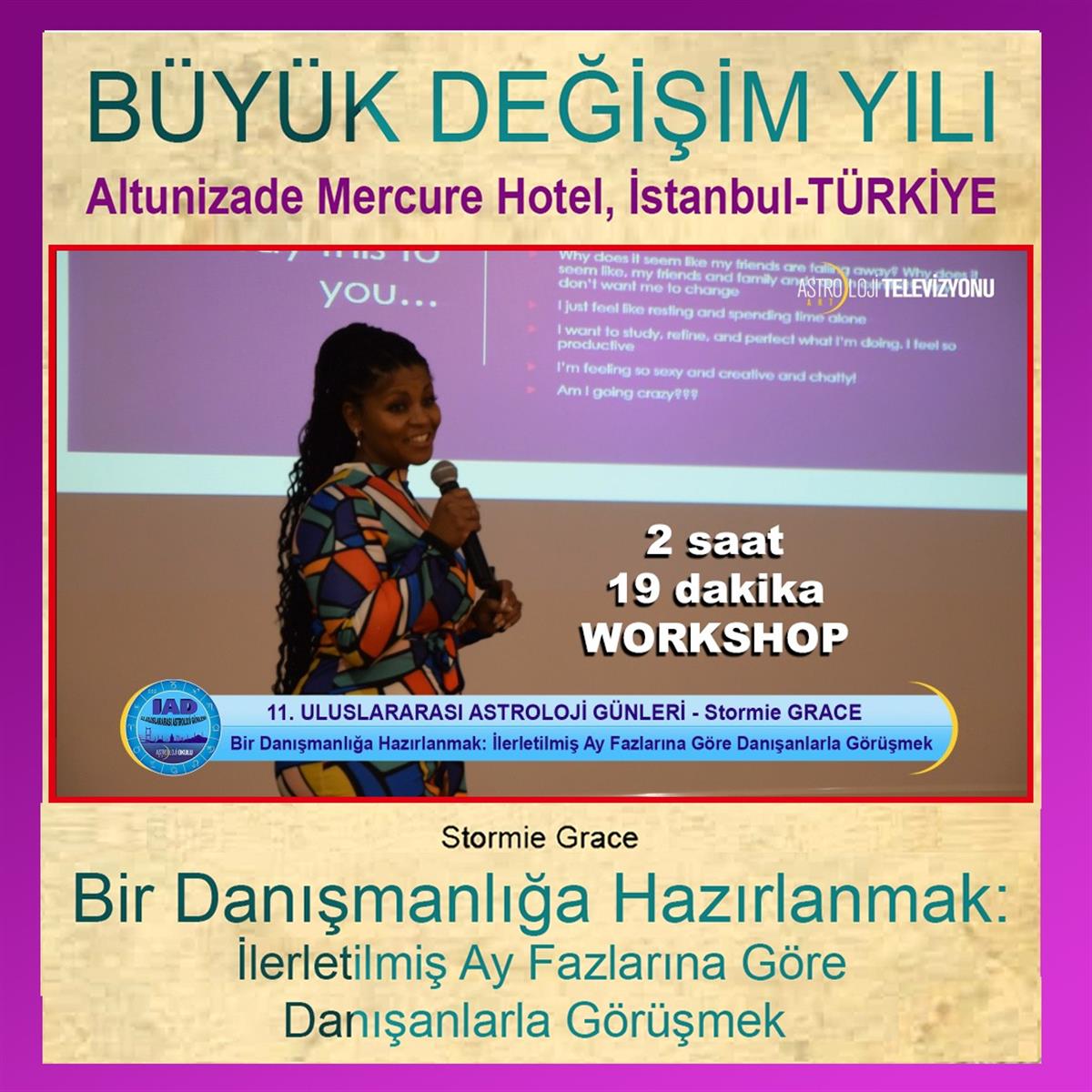 Stormie Grace WORKSHOP - Bir Danışmanlığa Hazırlanmak: İlerletilmiş Ay Fazlarına Göre Danışanlarla Görüşmek 
