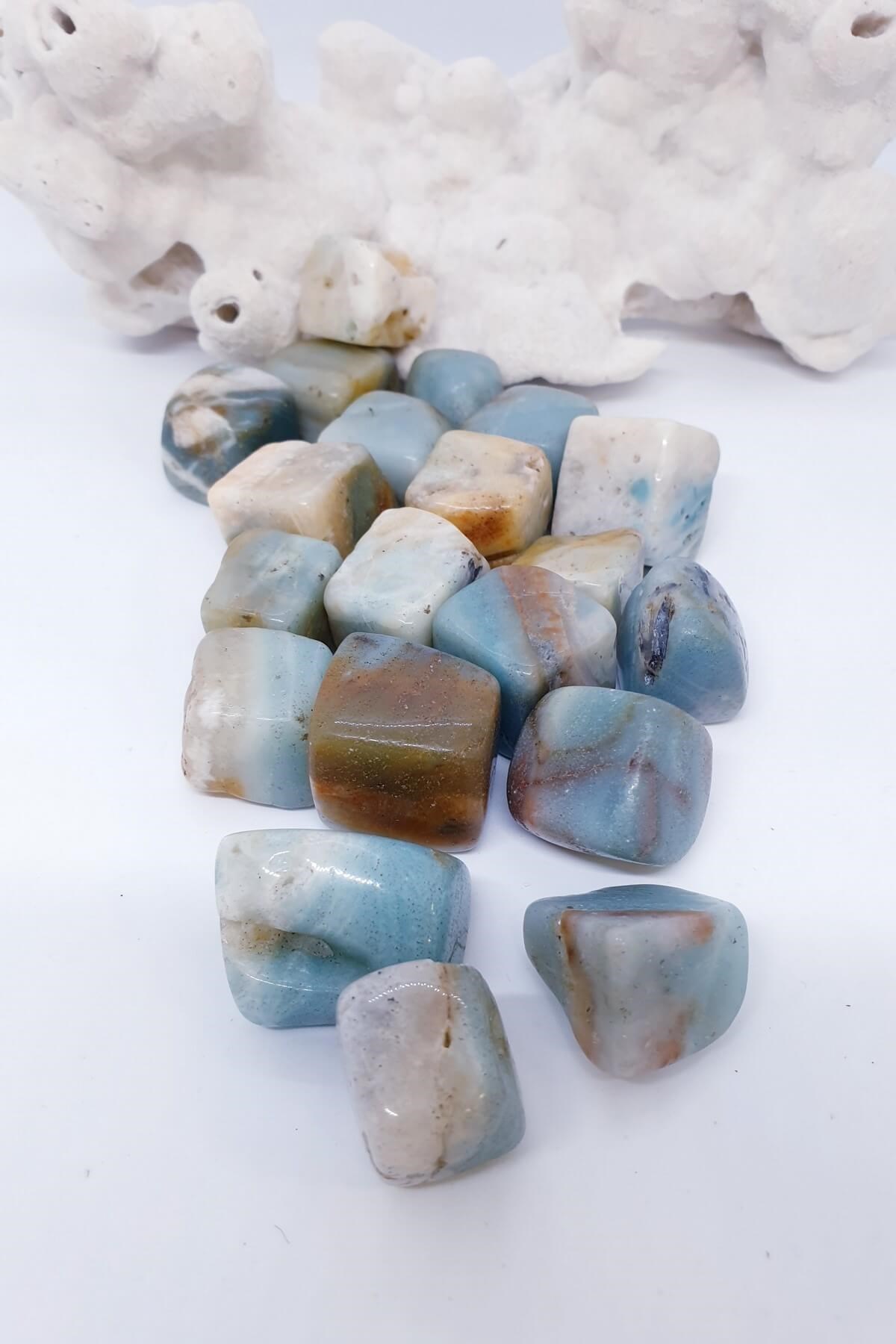 Tamburlanmış Kare Pirit Doğal Taş