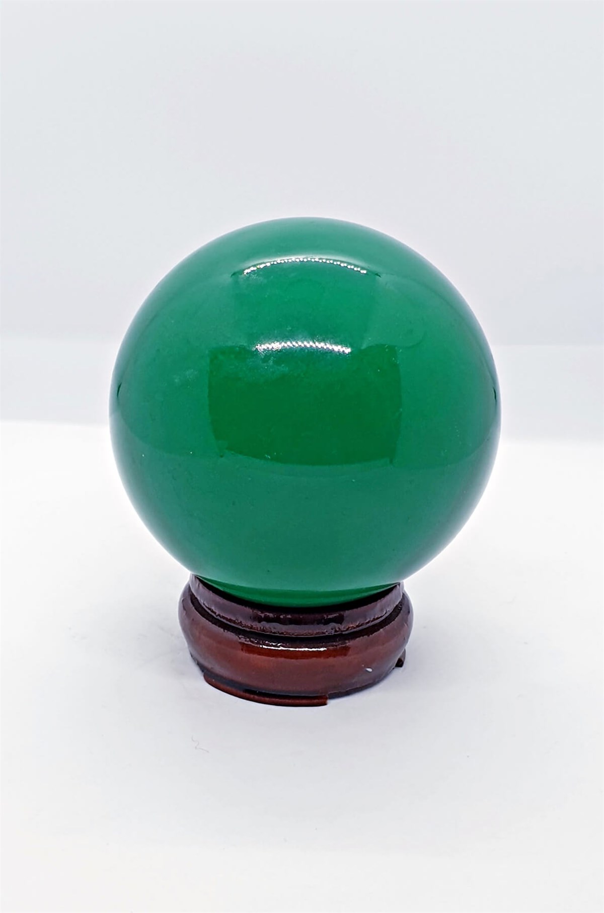 Yeşil Boyalı Akik Doğal Taş Küre