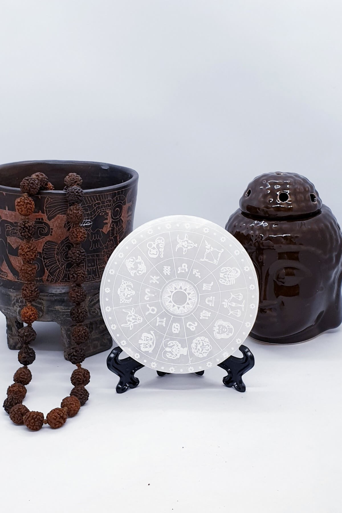 Zodyak Baskılı Selenit Tepsi