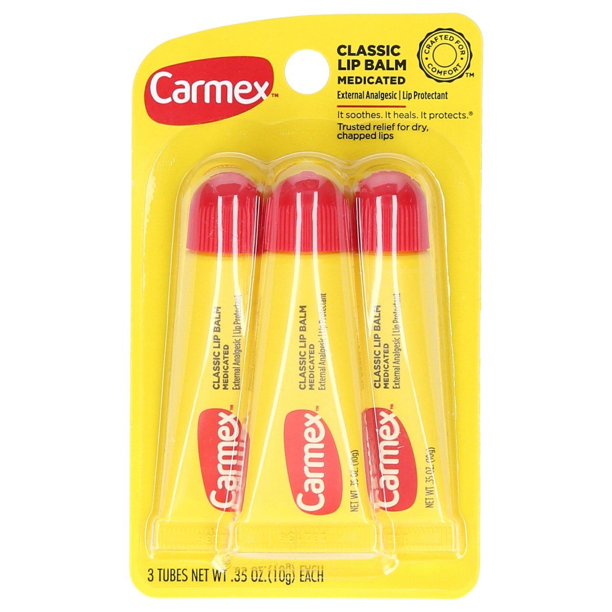 Carmex Klasik Tüp 3'Lü İyileştirici Lip Balm