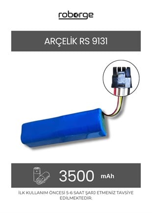Arçelik RS9131 Robot Süpürge Uyumlu Batarya 3500 mAh - Muadil Ürün