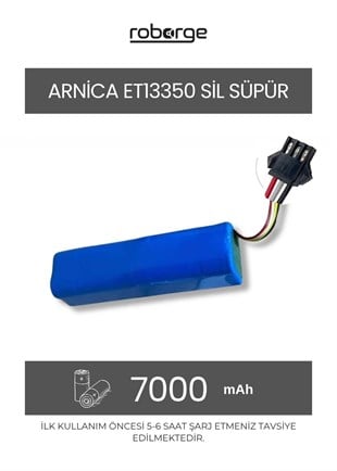 Arnica ET13350 Sil Süpür Robot Süpürge Uyumlu Batarya 7000 mAh - Muadil Ürün 